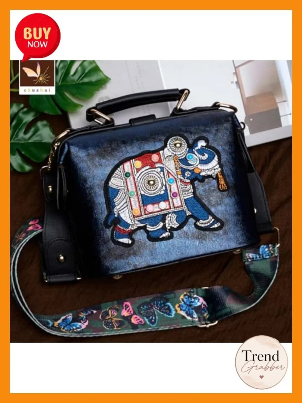 Vintage Crossbody Bag, Top Handle Purse with Adjustable Strap